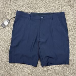 Greg Norman Shorts Stretch Moisture Wicking Performance Navy Blue Size 34